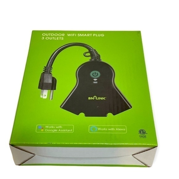 BN-Link Smart WiFi Black Outdoor Outlet works with google assistant and Alexa - Picture 1 of 6